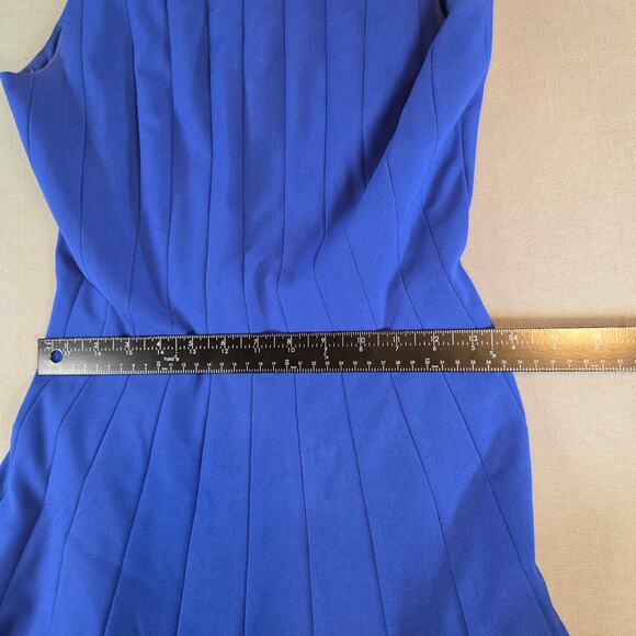 Calvin Klein Blue Fit & Flare Dress Women’s Size 2 Sleeveless Lined Cocktail - Picture 8 of 11